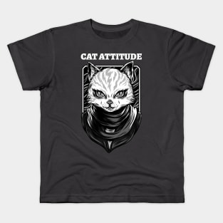 Cat Attitude of angry cat Kids T-Shirt